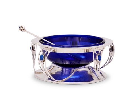 An Arts &amp; Crafts silver sauce stand, Guild of Handicraft, London 2003, the ringed top supported by five wirework foliate 