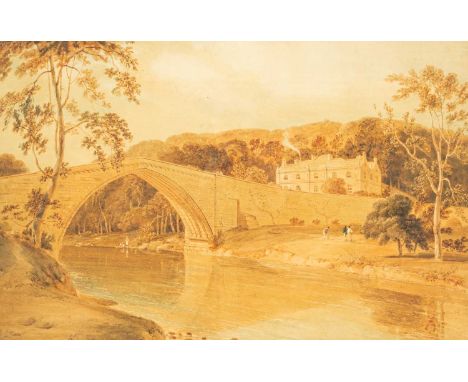 William Daniell RA (1769-1837)Twizel Bridge on the Till, Northumberlandwatercolour42cm x 66cm  with The Boydell Galleries, Li