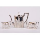 Kaffeekern, 800er Silber, Wilhelm Binder, Schwäbisch Gmünd, 20.Jh., 3-tlg.