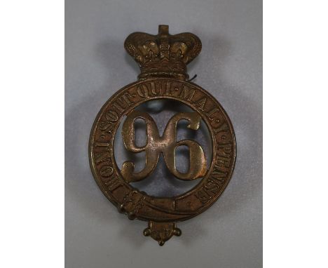 96th Regiment of Foot pre 1881 Army Cap Badge.   (B.P. 21% + VAT) 