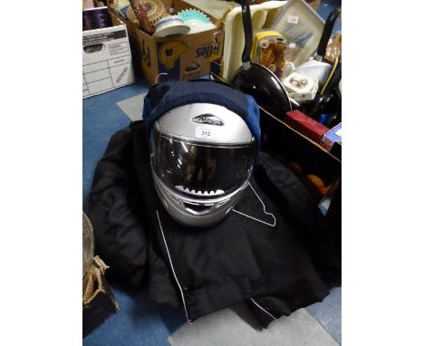 A Nitro Motorcycle Helmet and Uber Protective Clothing 