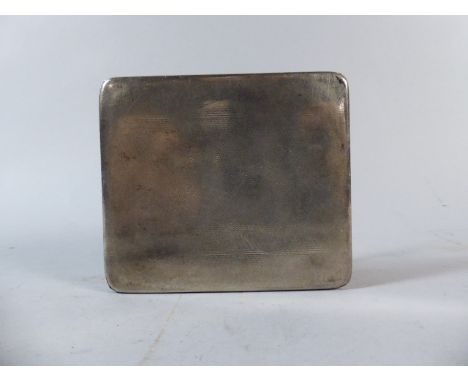 A Silver Cigarette Case with Engine Turned Decoration, Birmingham 1933