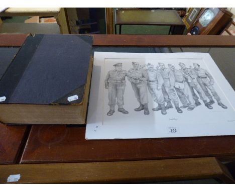 A Mounted Dads Army Print, Stupid Boy and a 1861 Dictionary 