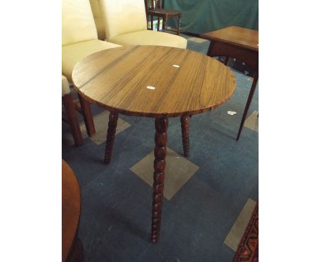 A Bobbin Legged Cricket Table, 55cm Diameter