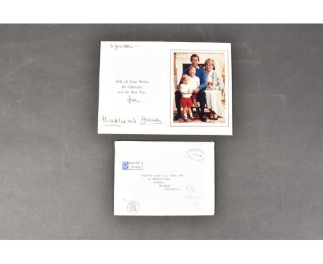 (ar) King Charles III, as The Prince of Wales &amp; Diana, Princess of Wales (1961-1997), a Royal Christmas Card 1986, from t