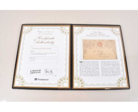 Westminster, Philatelic Classics - The 1840 Penny Black Muready Envelope (1)
