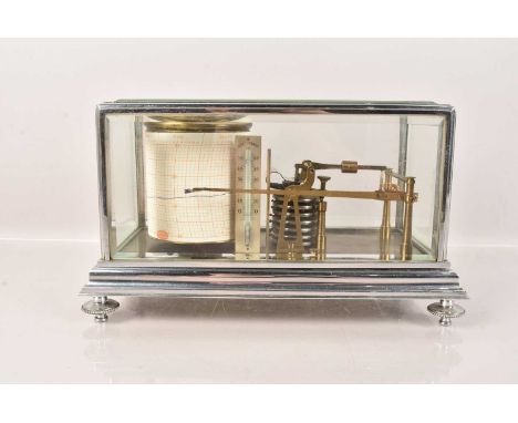 A Scarce French Barograph by PHBN,  (Pertuis Hulot Bourgeois Naudet) serial number 1197, marked 'Barometer Holosterique', wit