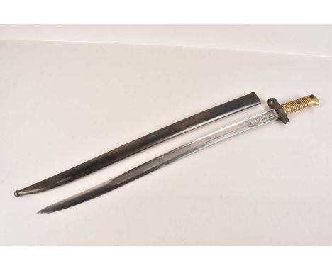 An Egyptian converted Remington Bayonet, converted for the Egyptian Police, from a Martini Henry Bayonet, marked to the hilt,