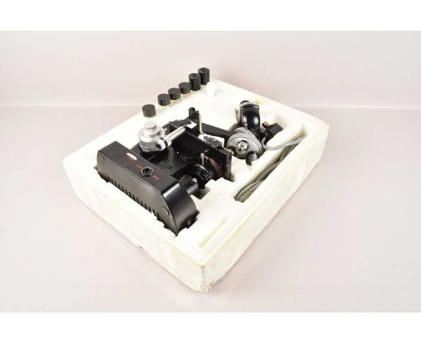 A Nikon Binocular Microscope, number 109337, having four objectives, in fitted polystyrene case