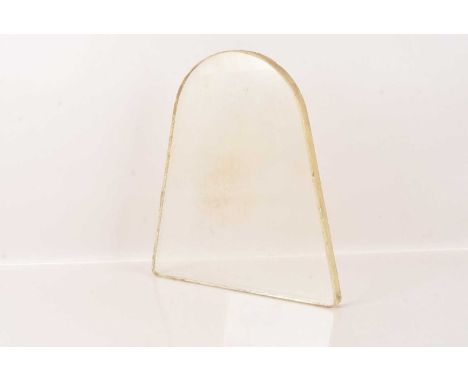 A WWII Spitfire Windscreen, the thick glass 32cm H x 29.5cm W x 1.9cm D