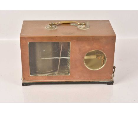 A Vintage Barograph by Johnston & Son, marked 'PAT 3715 02' to the inside of the drum, in brass case, AF