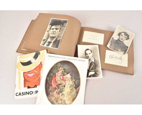 Autograph Album Dated 1936, various actors, performers signatures, Herbert Sutcliffe (cricketer), Douglas Fairbanks Junior, L