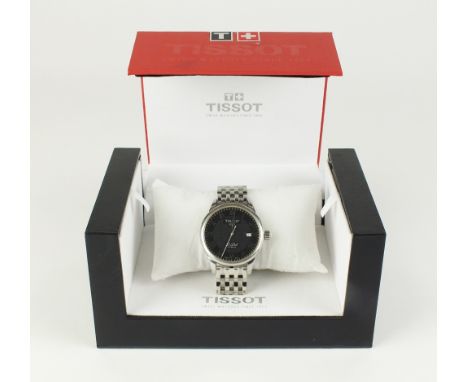 A Gentleman's stainless steel Tissot Le Locle Automatic wristwatch, the black dial with Roman numerals, date aperture and swe