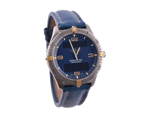 Breitling, Aerospace, Ref. F56062,Titanium wrist watch, no. 04978, circa 1995Movement: Cal. ETA 988332, quartz, 7 jewels Case