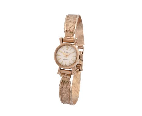 Rolex, Lady's 9 carat gold bracelet watch, no. 17513, circa 1961Movement: Cal. 1400, manual wind, 18 jewelsCase: 9 carat gold