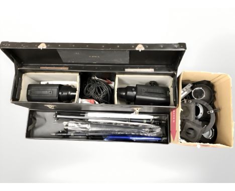 A quantity of studio lighting. (2 boxes)