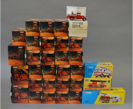 30 Matchbox Fire Engine Series and similar Fire service models, boxed.