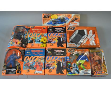 10 boxed Action Man figures/accessories including six James Bond related figures, 2 x Tomorrow Never Dies, The Spy Who Loved 