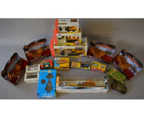 Mixed lot, including Johal construction vehicles, Tri-ang Minic tank, Britians tractor(Playworn boxed) Dreamworks Dragons Dra