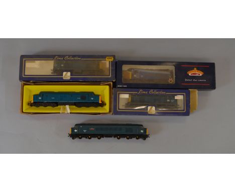 OO Gauge. 4 x diesel locomotives. Lima, Bachmann & Hornby. 2 x hand weathered class 20's, class 37 & class 46. Overall F/G 
