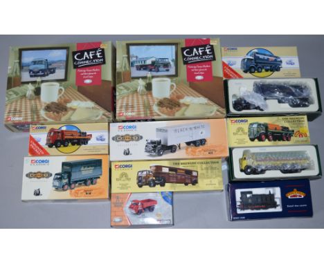 11 x assorted Corgi diecast models, includes: Cafe Collection; Brewery Collection; Whisky Collection; etc. Together with a Ba
