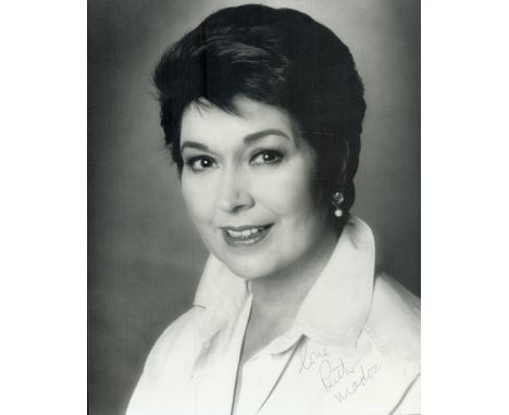Ruth Madoc signed 10x8 inch vintage black and white photo. Good condition Est.