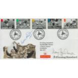 Harry McShane and Johnny Haynes signed Football Legends FDC. 14 5 96 Wembley postmark. Good