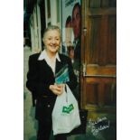 Thelma Barlow signed colour photo, measures 6 inch by 9 inch. Good condition Est.