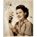 Lydia Clarke Heston signed 10x8 inch black and white vintage photo dedicated. with original