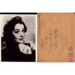 Barbara Shelley signed 10x8inch black and white photo with original mailing envelope. Dedicated.