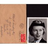Virginia Mckenna signed 5x3inch black and white photo with original mailing envelope. Good condition