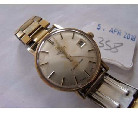 Gents Tissot gold sea star seven wrist watch  on metal strap        