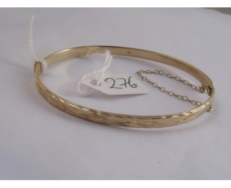9ct slender hinged bangle 7.8g     
