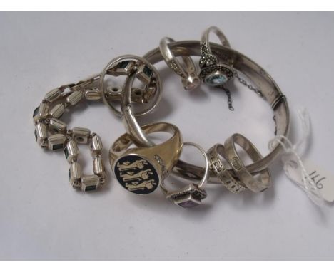 Swven silver rings silver bangle etc