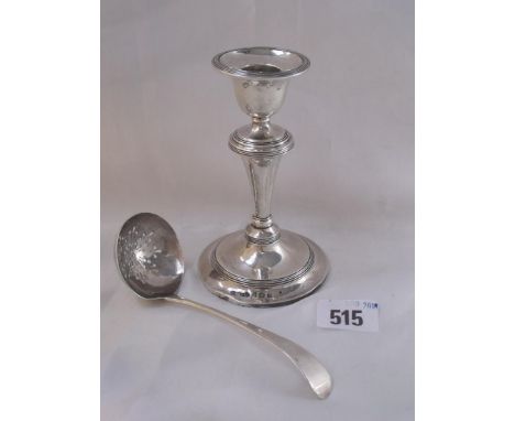 Georgian sifter spoon also a candle stick    