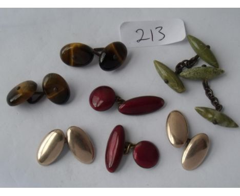 Four pairs of vintage cufflinks      