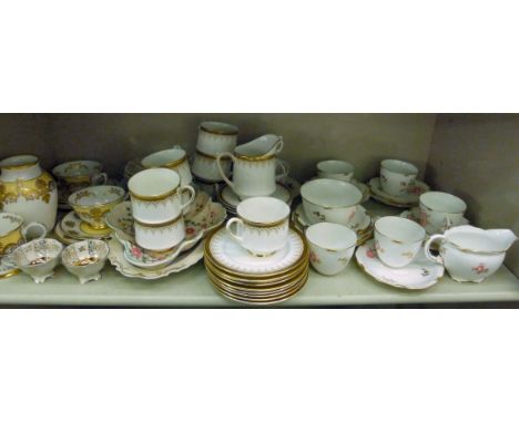 Ceramic teaware: to include English bone china, decorated in gilding, on canary yellow, made for Buckingham Palace; and Royal