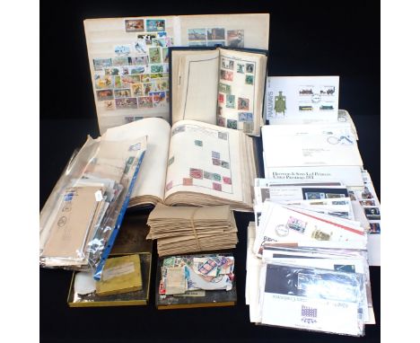 A COLLECTION OF WORLD POSTAGE STAMPS 19th century and later, in albums and loose in envelopes, including  first day covers