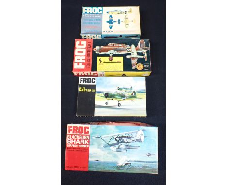 1963 FROG AUTHENTIC SCALE MODEL No.154P 'HAWKER SEA FURY FIGHTER' with 3 other 1960's Frog models, including; No.162 'Blackbu