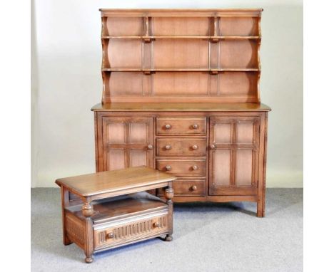 An Ercol elm dresser, together with an Ercol coffee table (2)146w x 50d x 170hcm 