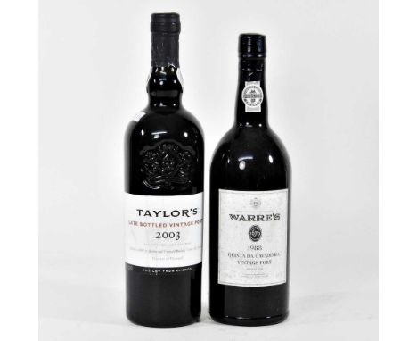 A bottle of Warres 1988 vintage port, together with Taylor's 2003 vintage (2)