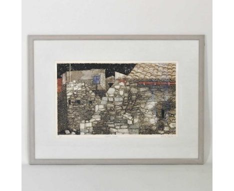 ARR Valerie Thornton, 1931-1991, Castillo Nuevo, etching and aquatint, signed titled and dated '81, artist's proof to the mar