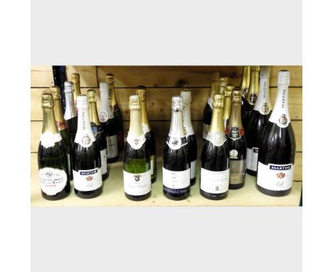 A collection of champagne and sparkling wine