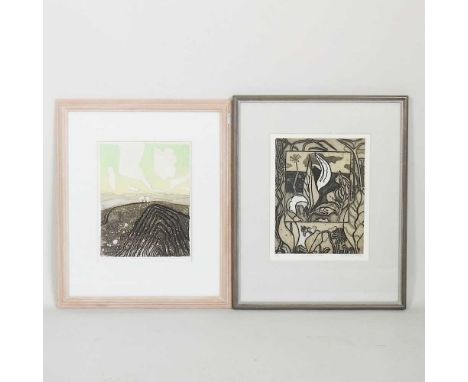 ARR Michael Chase, 1915-2001, Tuscan Noonday, etching and aquatint, signed artist's proof, 24 x 18cm, together with another b