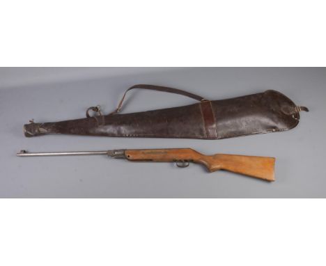 A Slavia 620 .177 cal air rifle with leather carry sleeve. CANNOT POST.  