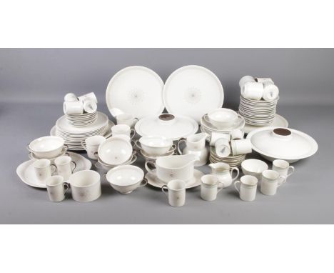 A Royal Doulton Morning Star pattern dinner service along with Berkshire pattern part tea service. Approx.  