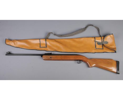 A BSA Mercury MK II 0.22cal break barrel air rifle. Stamped ZA 3876. With gun slip. CANNOT POST.  