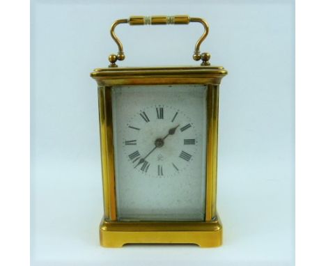 Lever carriage clock in corniche case.