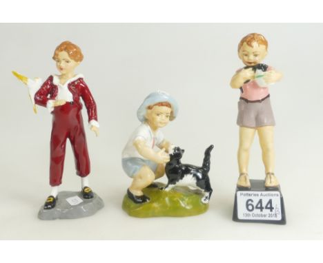 Three Royal Worcester Prototype child figures (3)