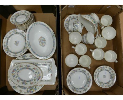 A quantity of a Royal Worcester part tea and dinner set in the Mayfield design (2 trays). 